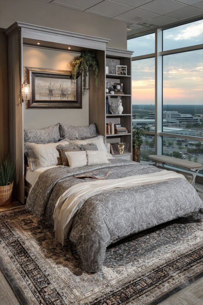 Fold-Out Wall Bed Mirror