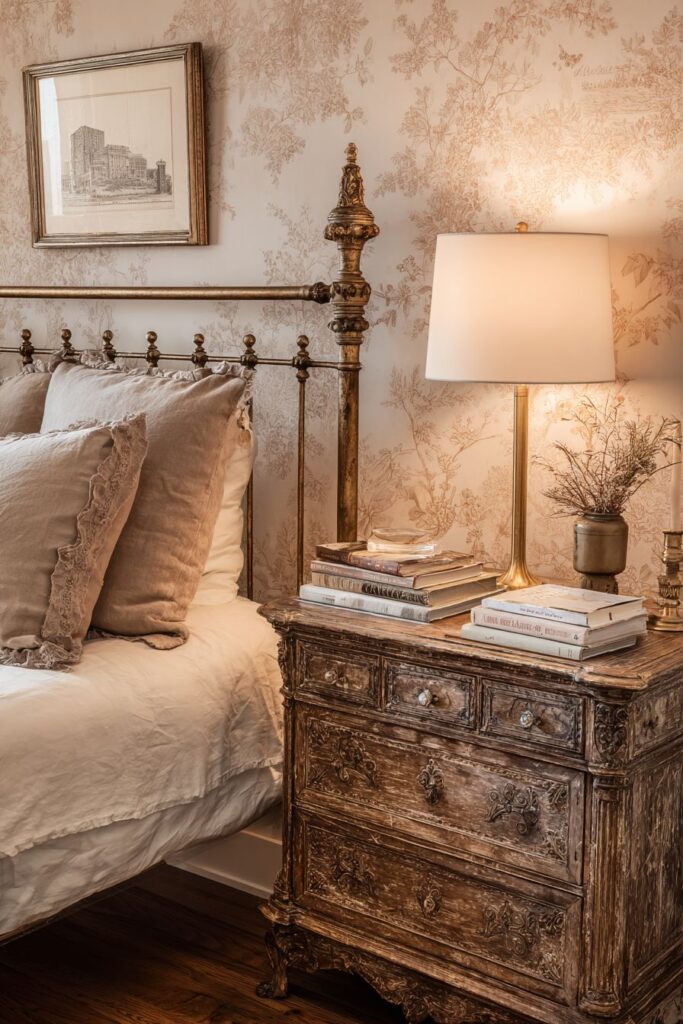 Vintage-Inspired Basement Bedroom