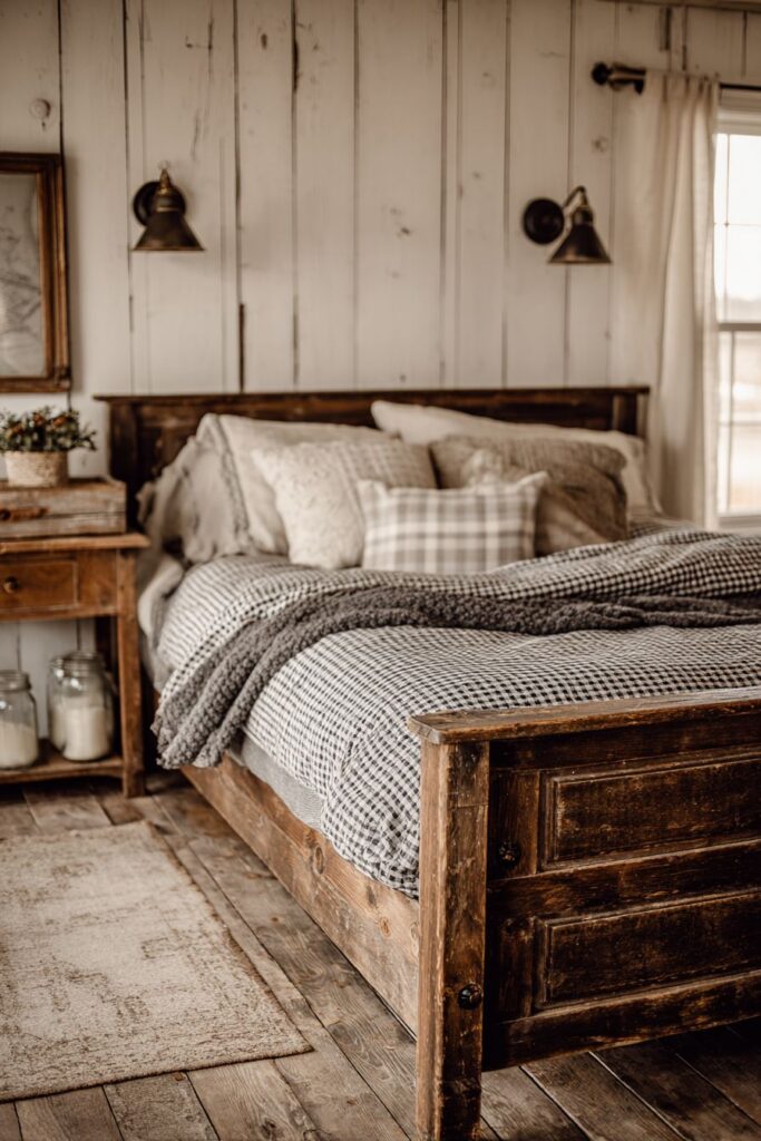 Authentic Farmhouse Shiplap and Mason Jar Details