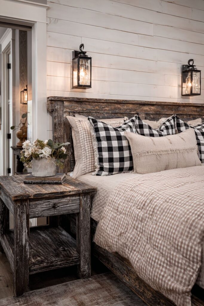 Authentic Farmhouse Shiplap and Mason Jar Details