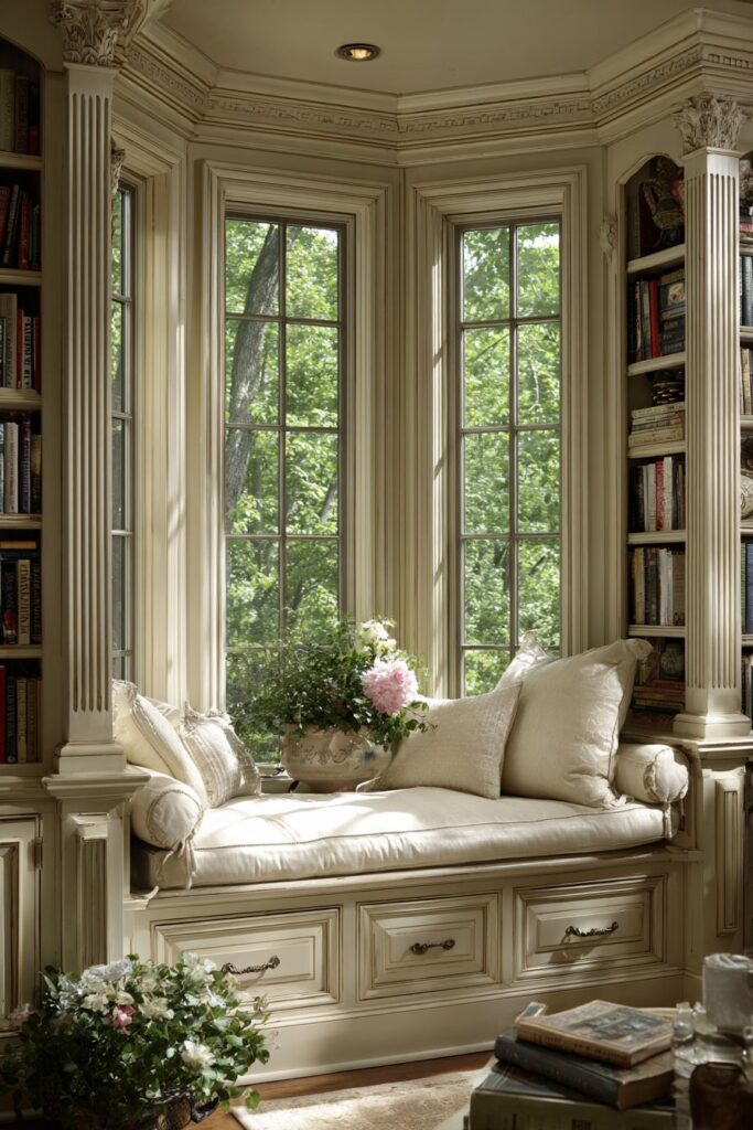 Cozy Cream Window Seat Integration