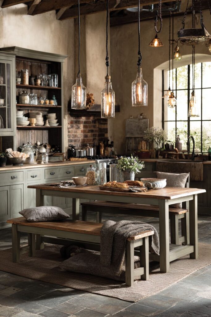 Farmhouse White and Natural Wood Charm