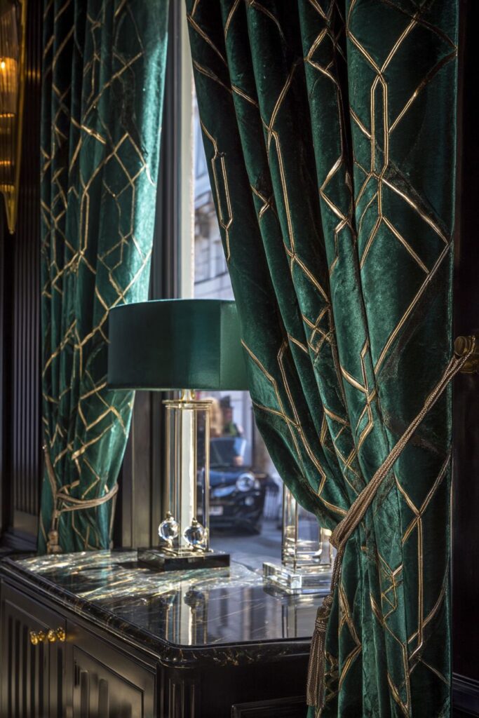 Art Deco Glamour with Emerald Silk