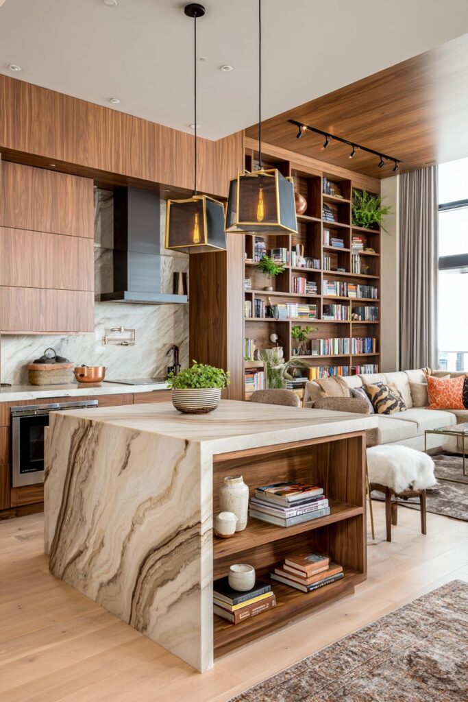 Warm Modern Wood and Stone