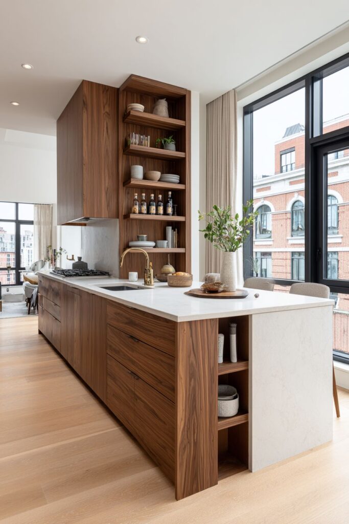 Warm Modern Wood and Stone