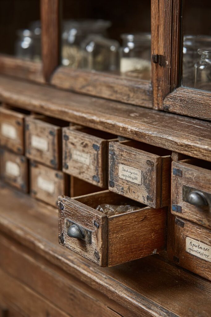 Vintage Apothecary Cabinet Nostalgia