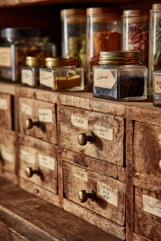 Vintage Apothecary Cabinet Nostalgia