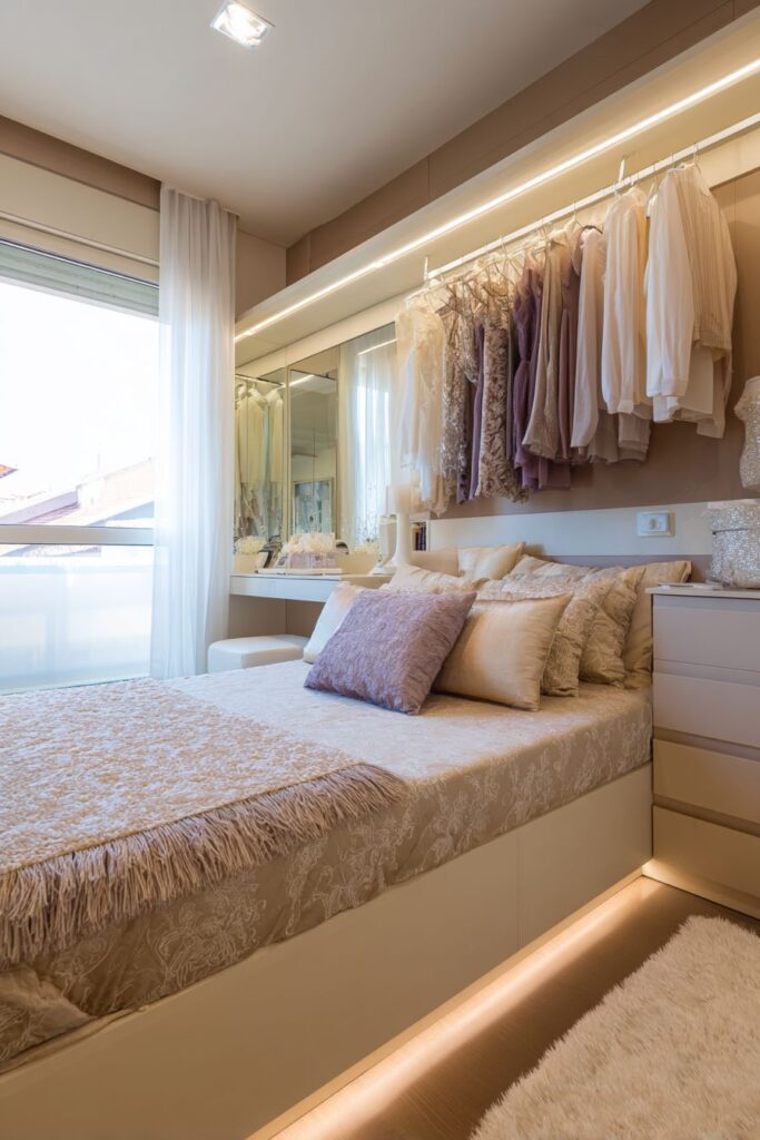 Extended Headboard Workspace