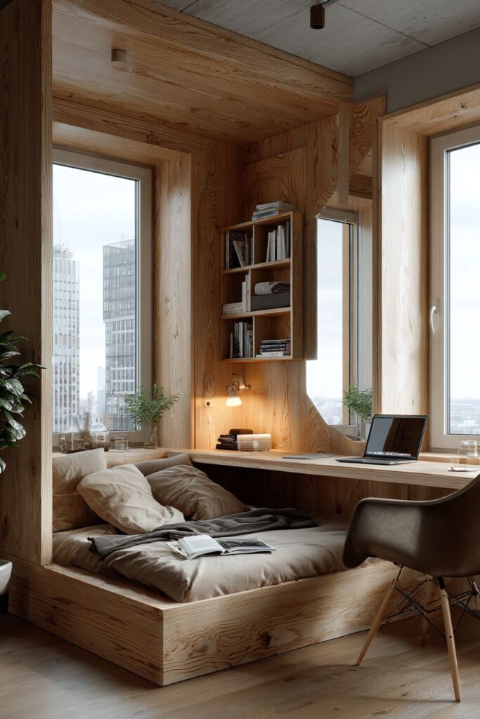 Extended Headboard Workspace