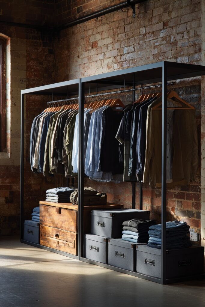 Industrial Open Wardrobe for Honest Storage Display
