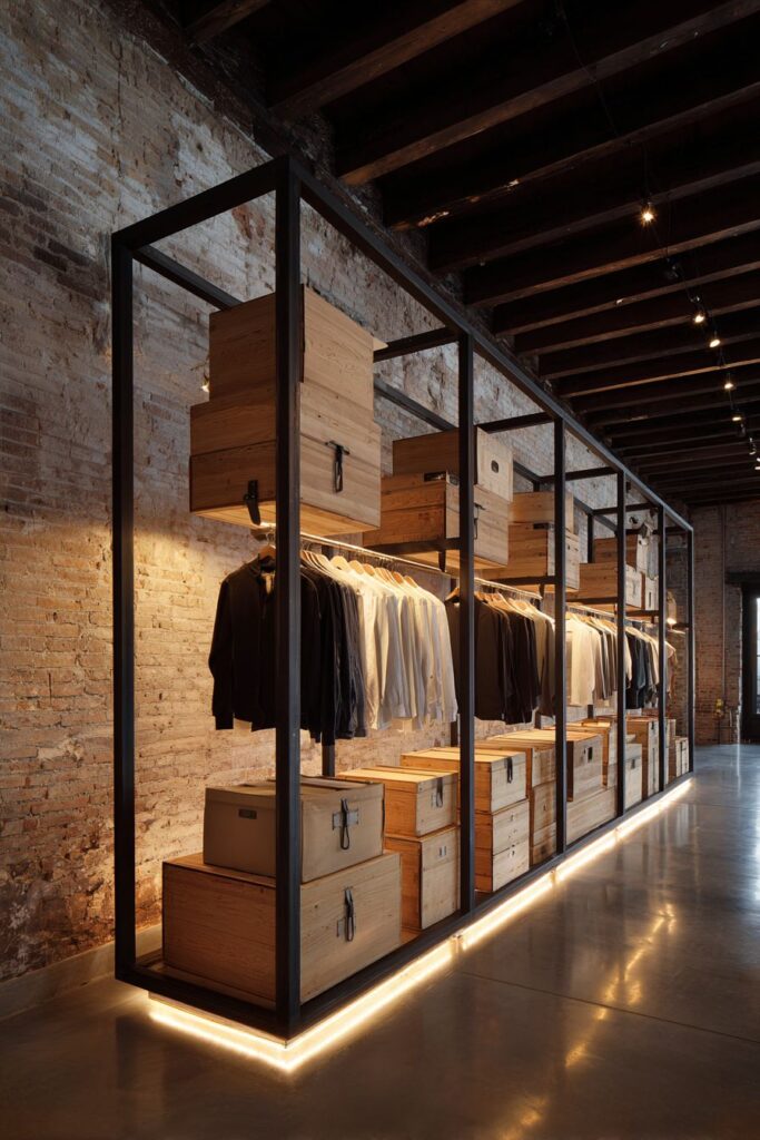 Industrial Open Wardrobe for Honest Storage Display
