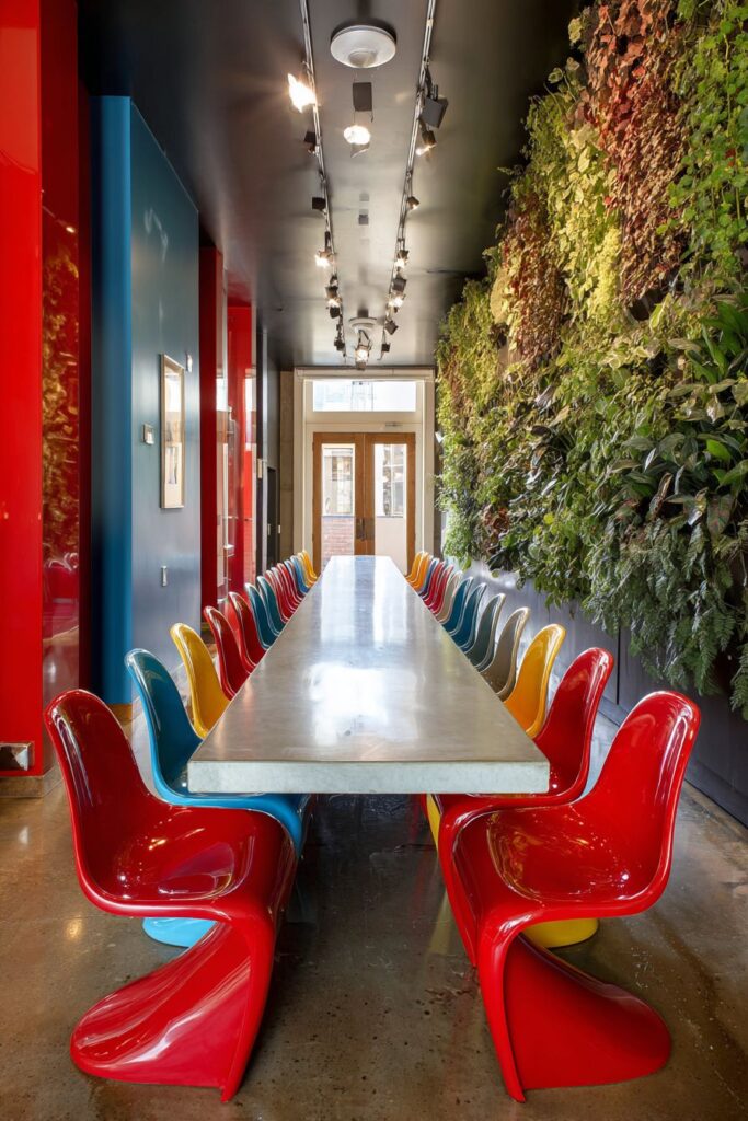 Contemporary Concrete and Bold Color