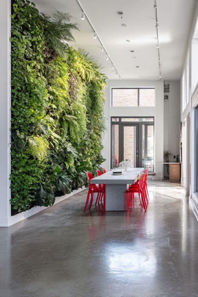 Contemporary Concrete and Bold Color