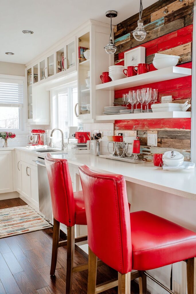 Red Reclaimed Wood Character