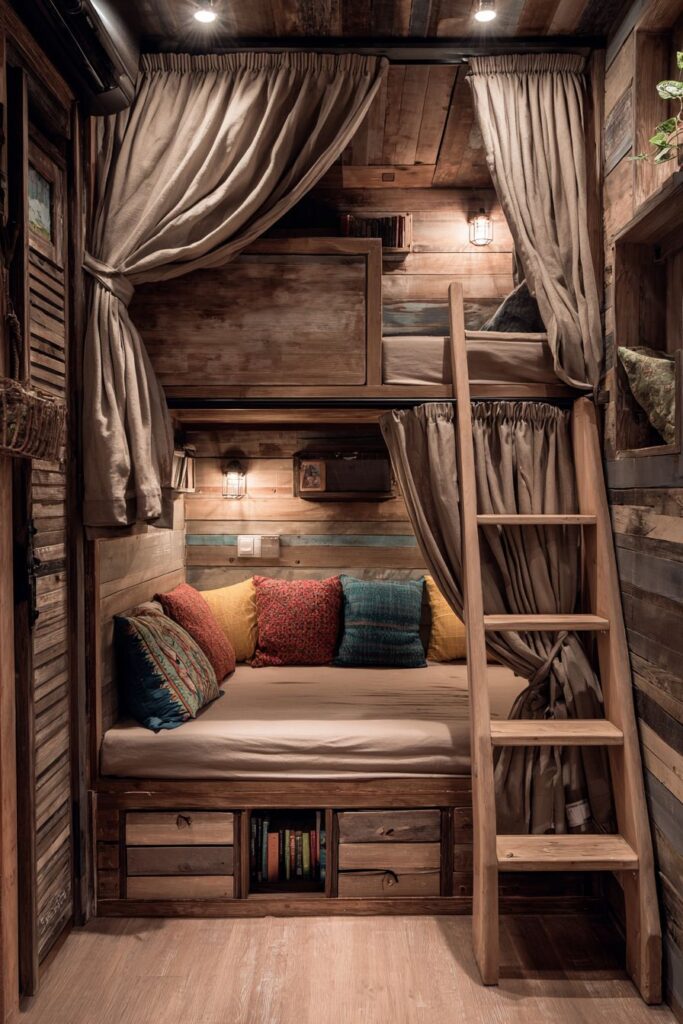 Curtained Privacy Loft