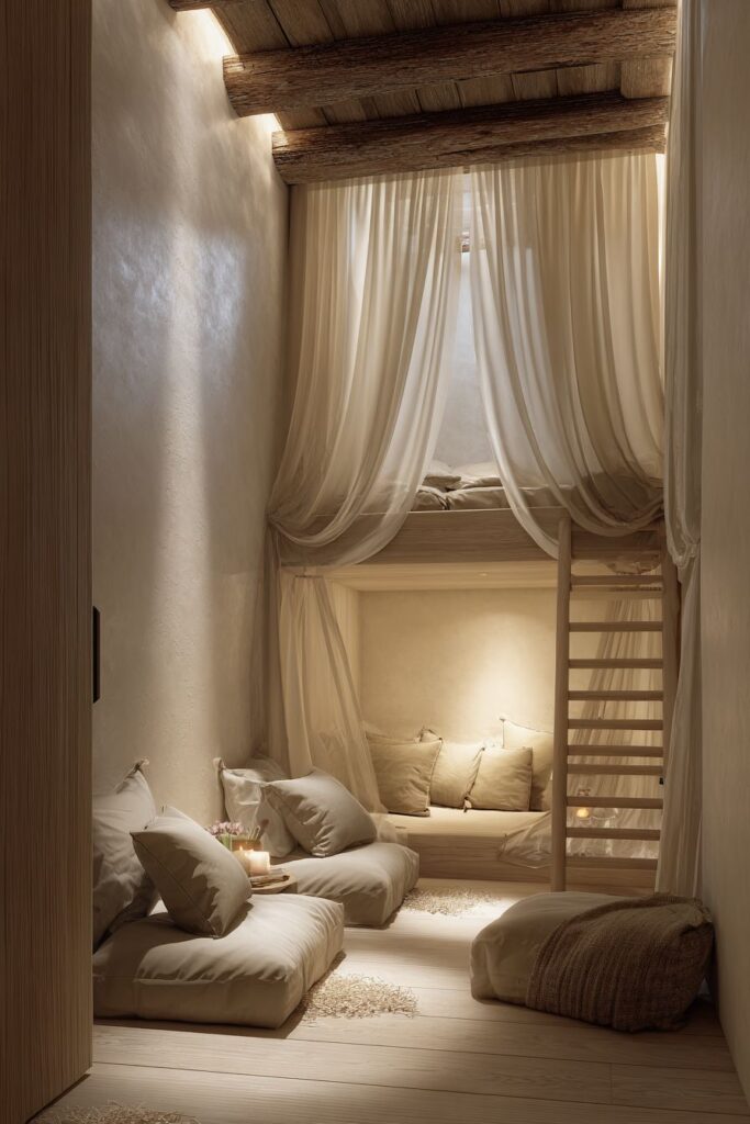 Curtained Privacy Loft