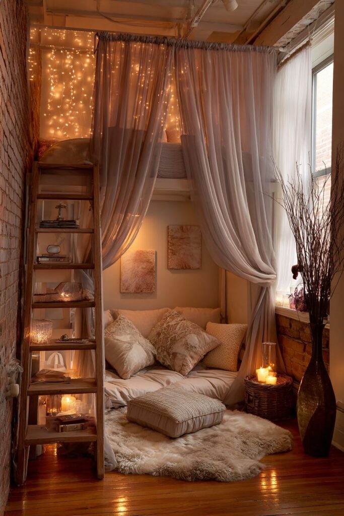 Curtained Privacy Loft