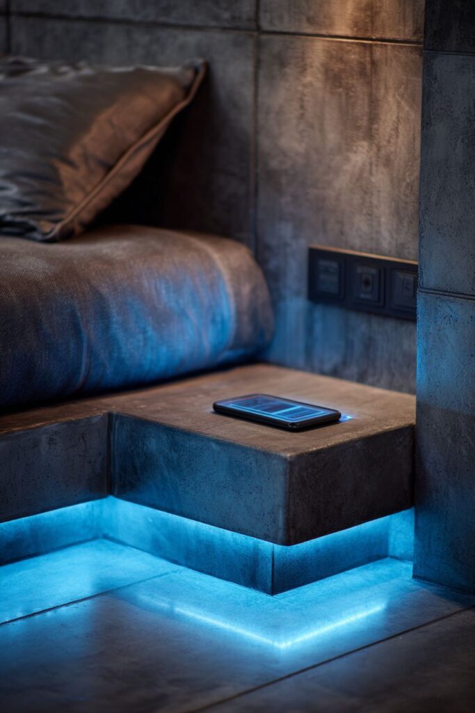 Tech-Savvy Basement Bedroom