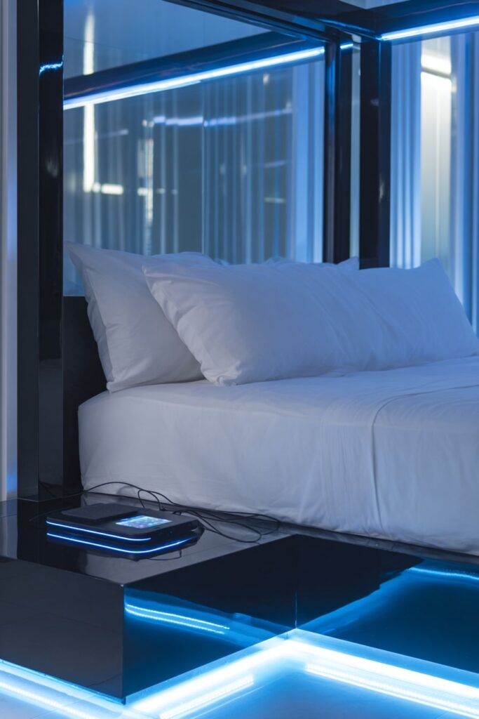 Tech-Savvy Basement Bedroom