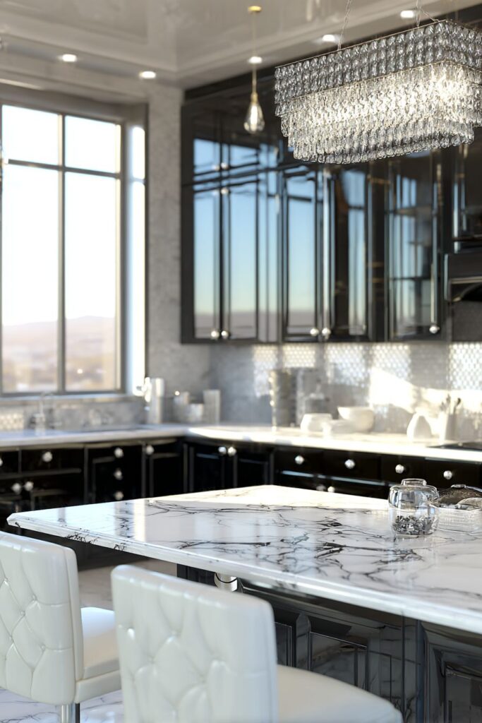 Glamorous Hollywood Regency Kitchen