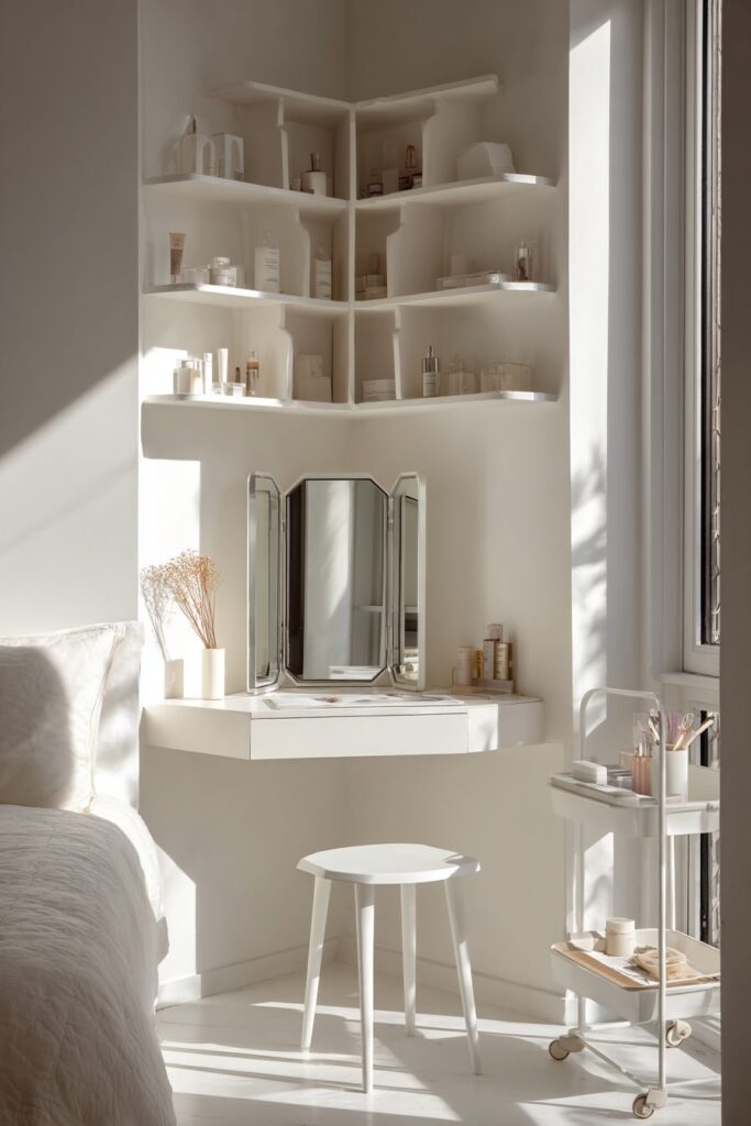 Diagonal Corner Bed Positioning