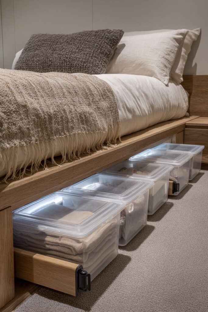 Under-Bed Rolling Storage for Hidden Organization