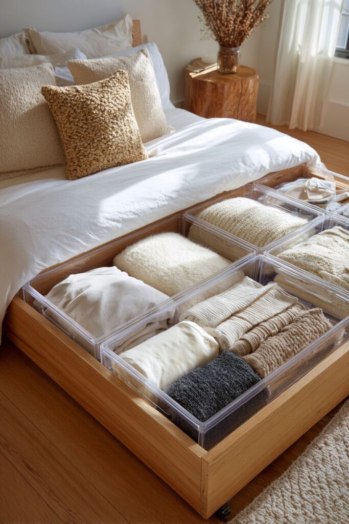 Under-Bed Rolling Storage for Hidden Organization