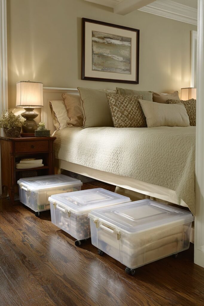 Under-Bed Rolling Storage for Hidden Organization