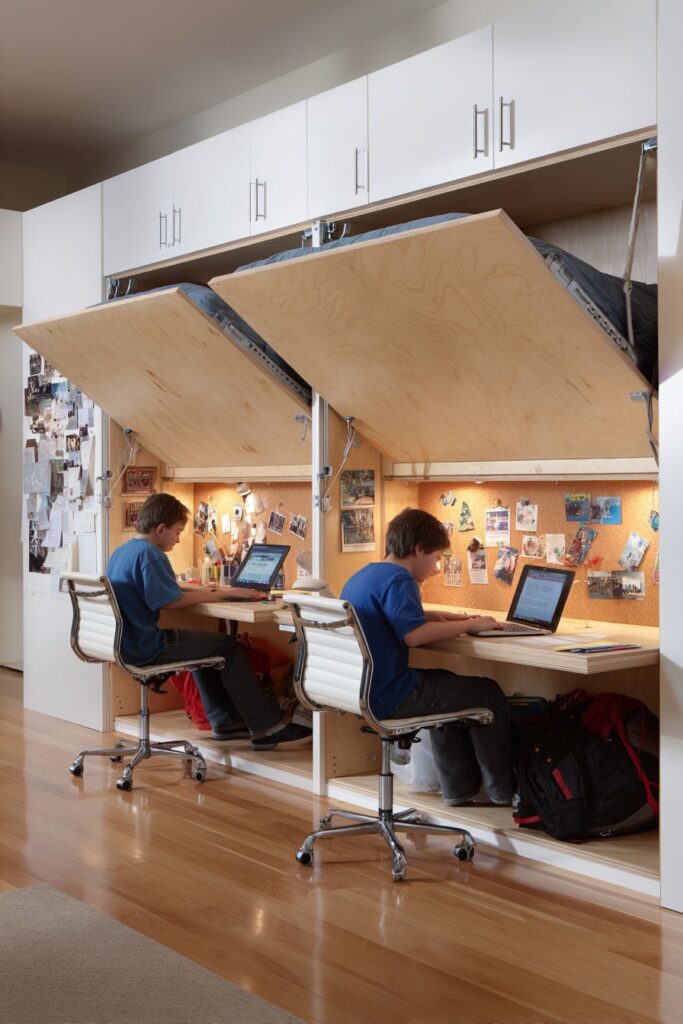 Space-Saving Fold-Down Study