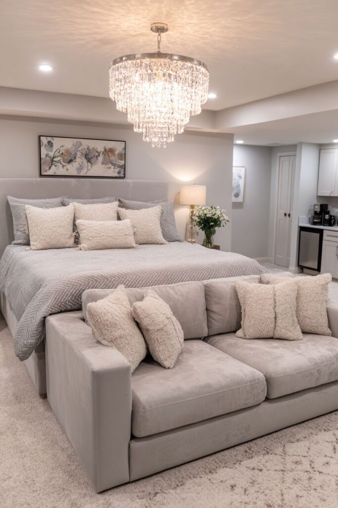 Comfort-Focused Basement Bedroom