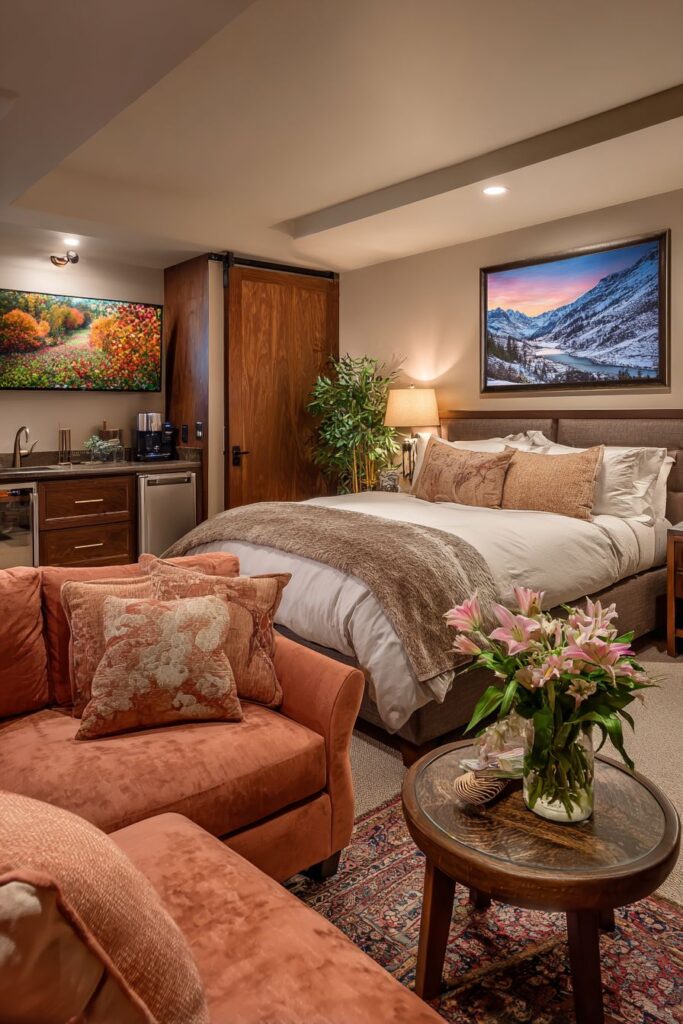 Comfort-Focused Basement Bedroom