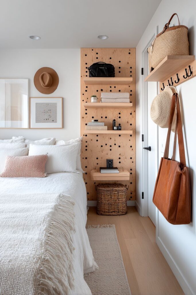 Pegboard Wall System for Adaptable Storage Flexibility