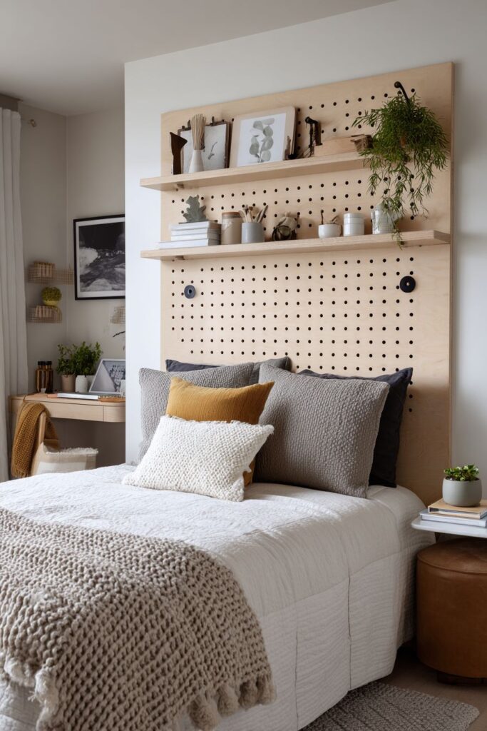 Pegboard Wall System for Adaptable Storage Flexibility