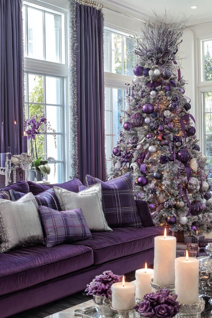 Purple and Silver Holiday Luxury