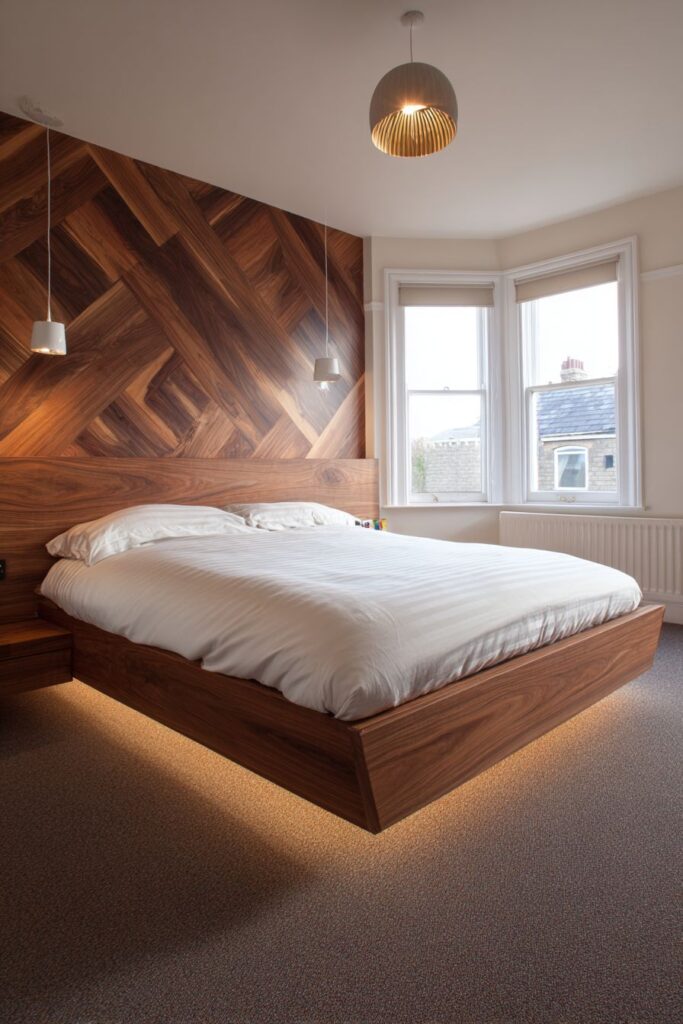 Contemporary Floating Platform with Integrated Lighting