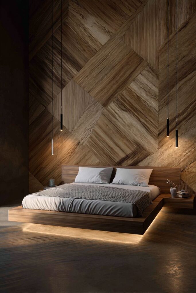 Contemporary Floating Platform with Integrated Lighting