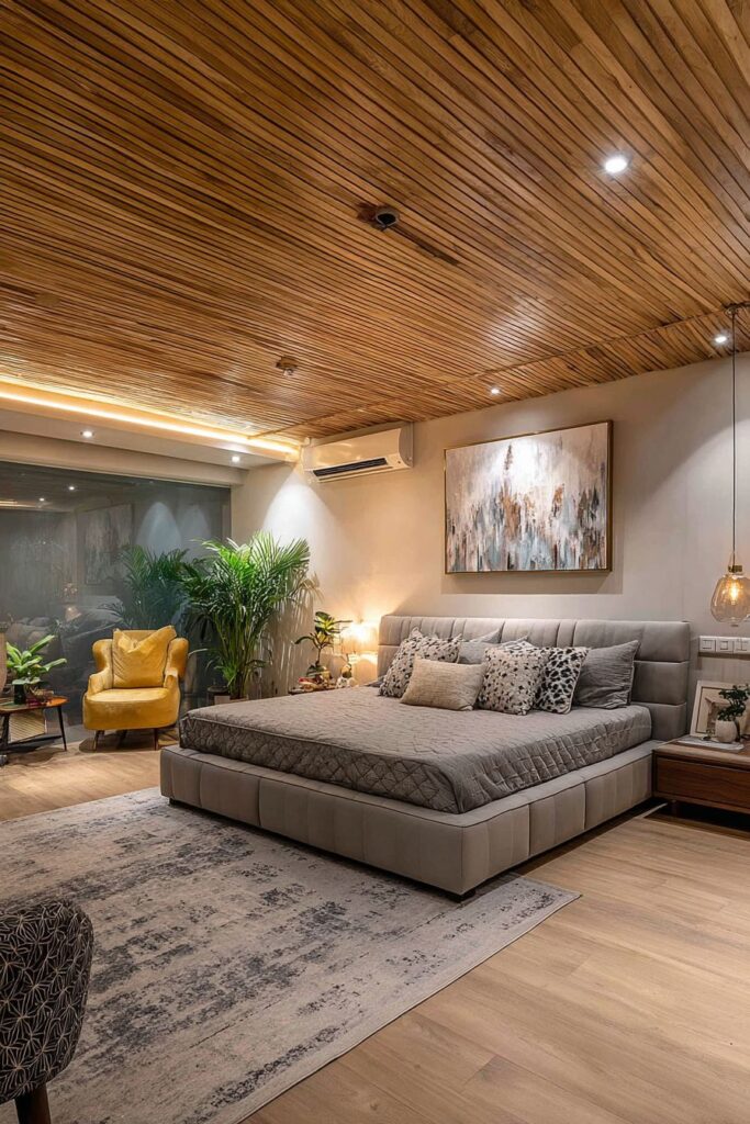 Warm Wooden Slat Sophistication