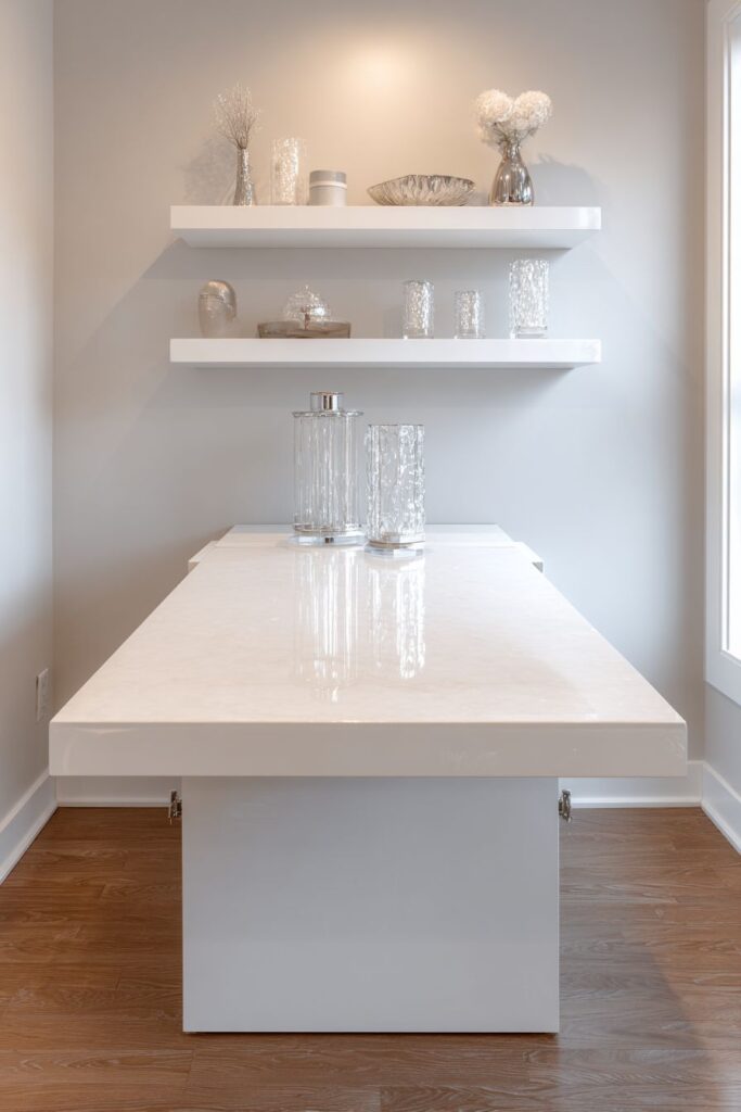 Contemporary White Lacquer Sophistication