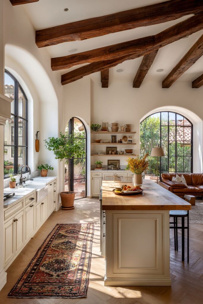 Rustic Farmhouse Charm with Exposed Beams