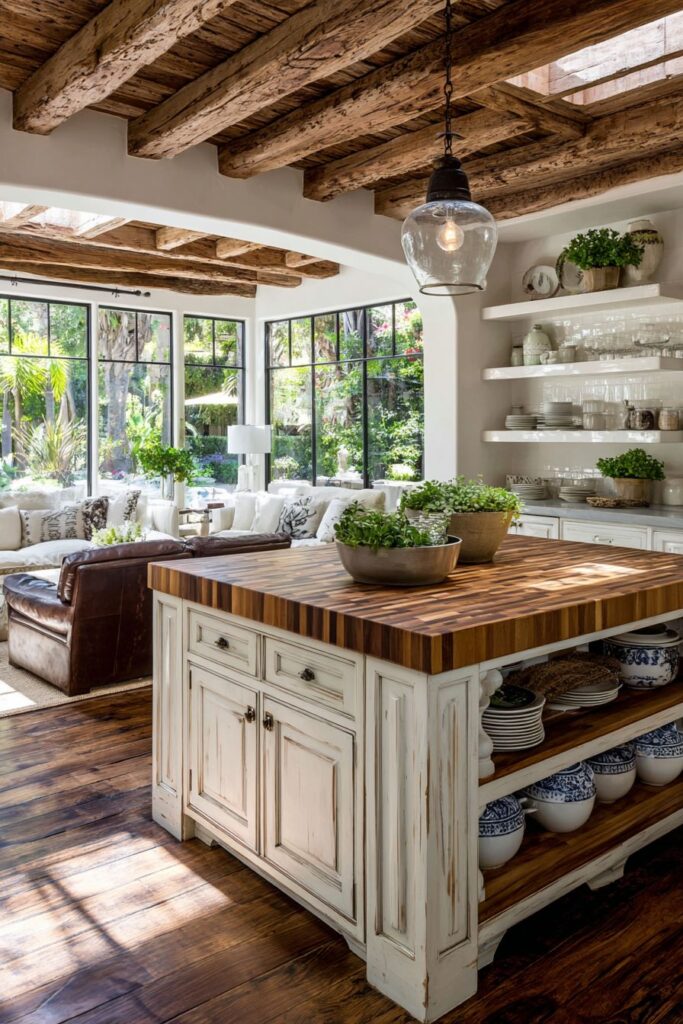 Rustic Farmhouse Charm with Exposed Beams