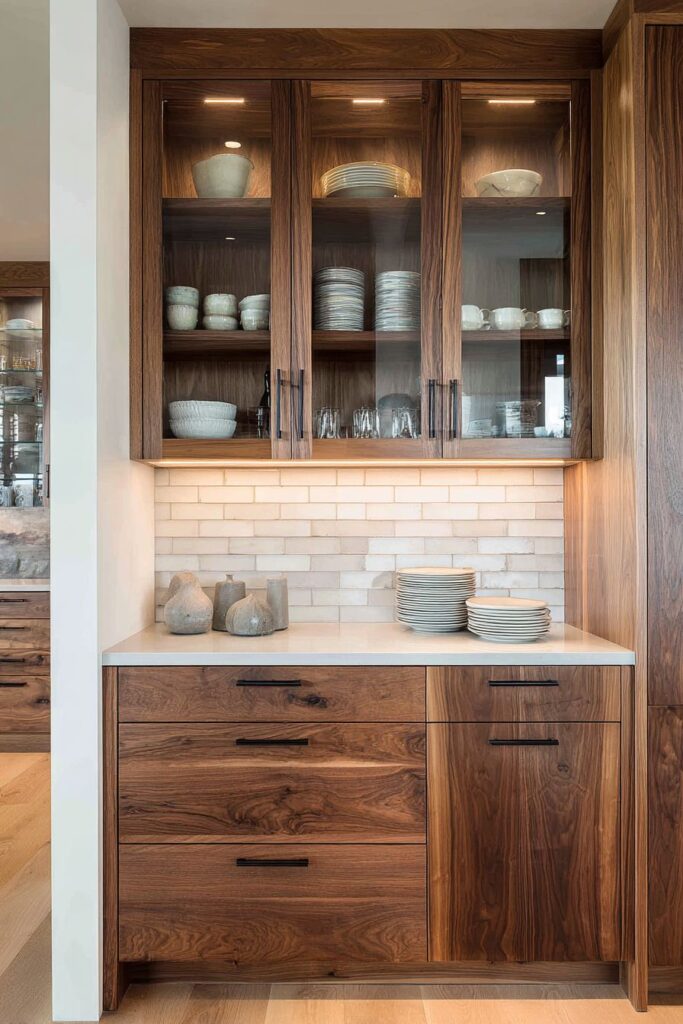 Transitional Elegance with Chocolate Walnut Finishes