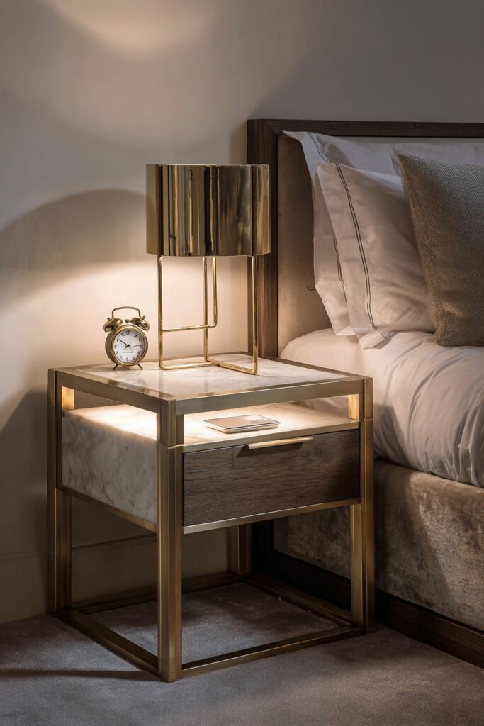 High-Tech Modern Geometric Nightstand