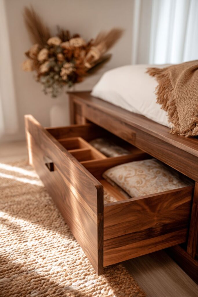 Platform Bed Storage Integration for Seamless Organization
