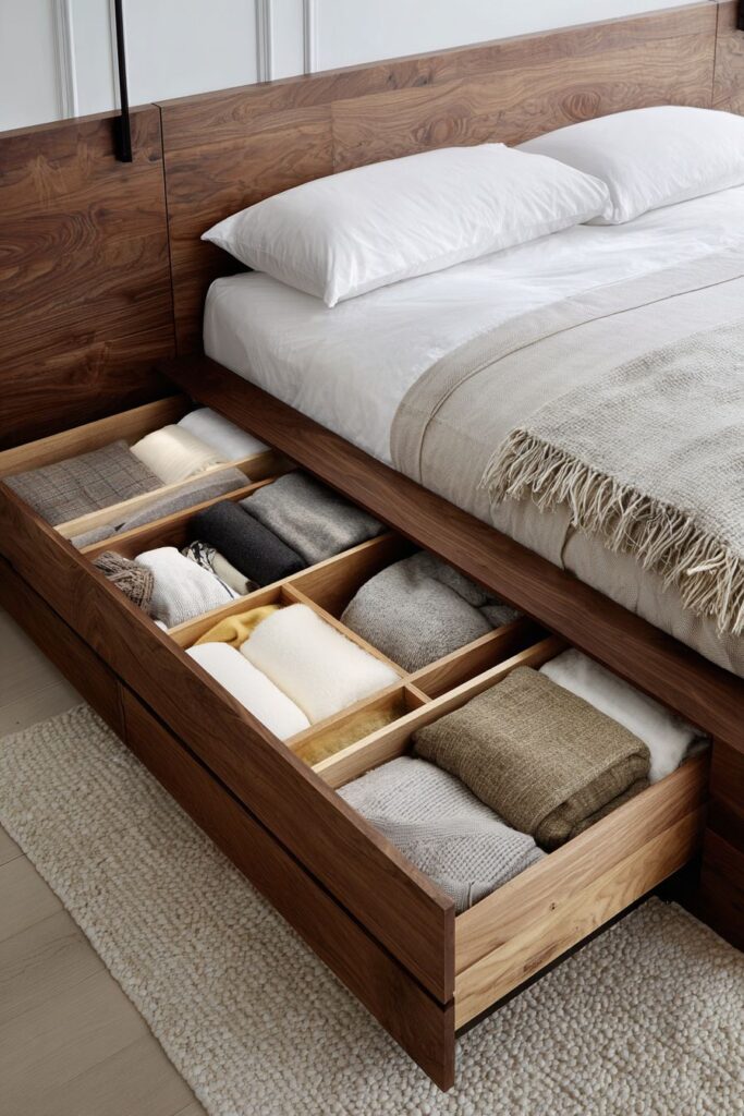 Platform Bed Storage Integration for Seamless Organization