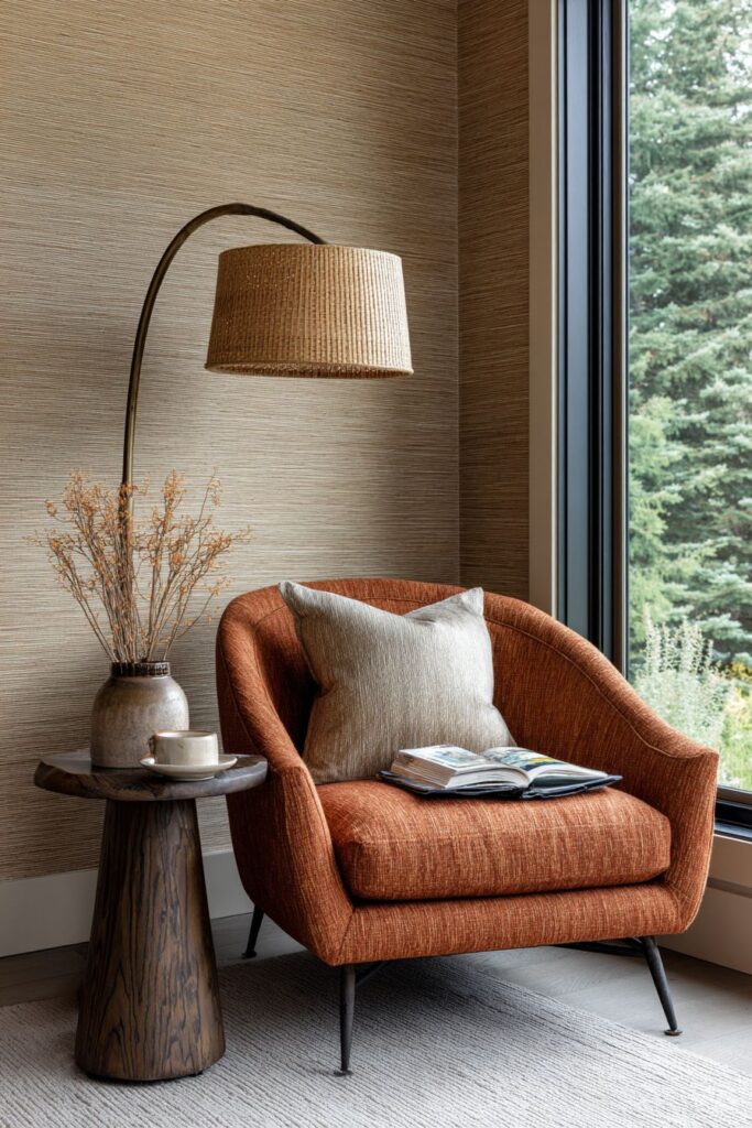 Intimate Reading Retreat with Curved Comfort