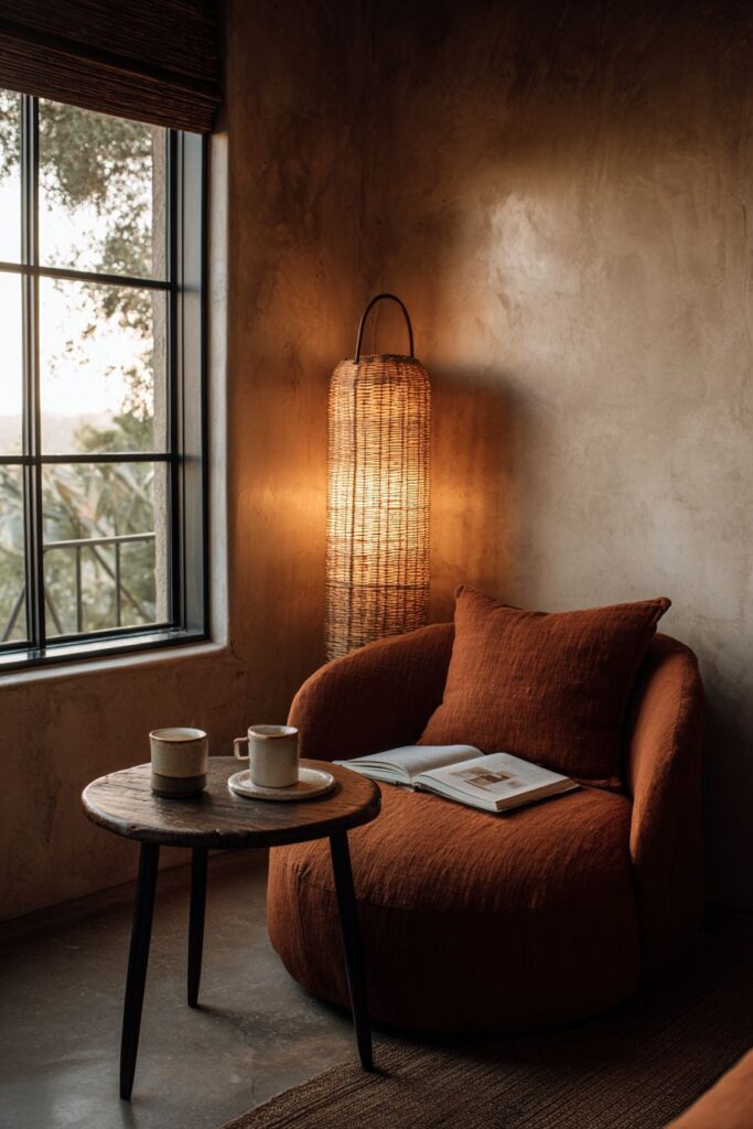 Intimate Reading Retreat with Curved Comfort