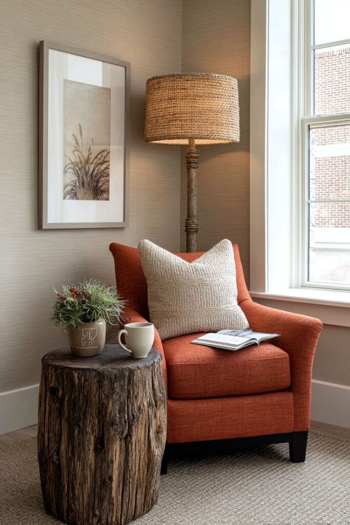 Intimate Reading Retreat with Curved Comfort