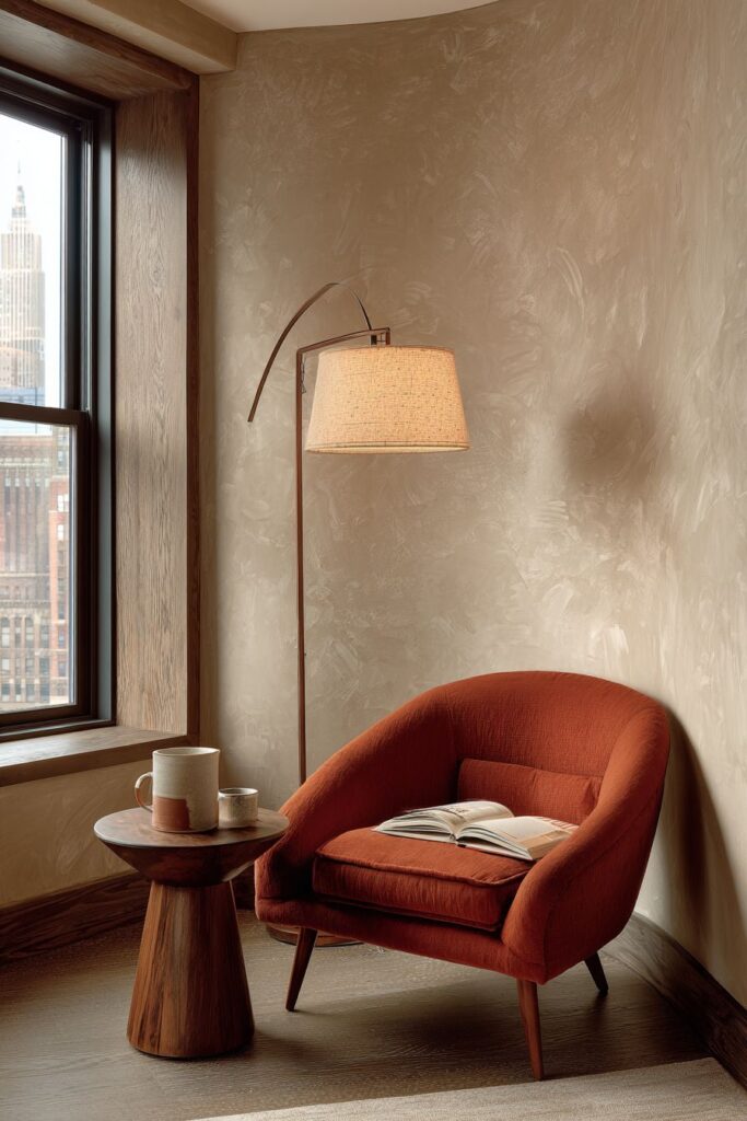 Intimate Reading Retreat with Curved Comfort