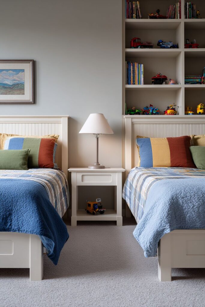 Symmetrical Twin Bed Sanctuary