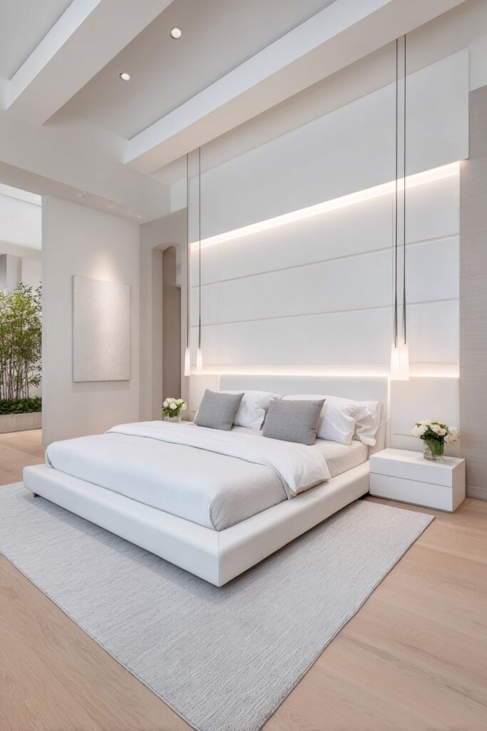 Sleek Modern Panel Headboard Sophistication